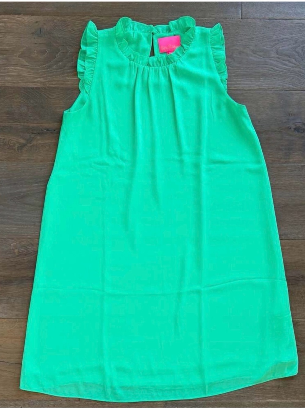 Lilly Pulitzer Women’s  Talisa Gustavia Green Ruffle Sleeve Shift Dress